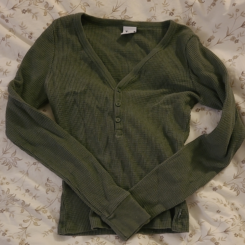 TNA Sage Long Sleeve Henley Top